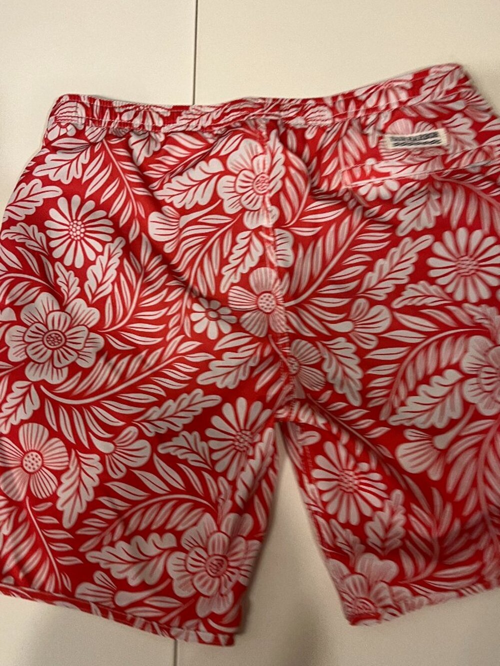 Fair Harbor Anchor‎ Swim Trunks Boys XL Red Floral